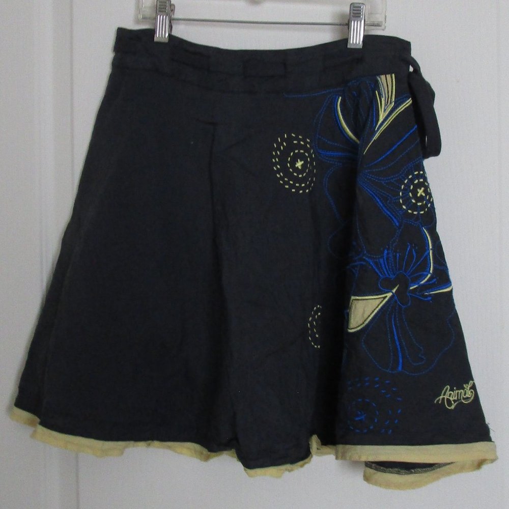short embroidered skirt